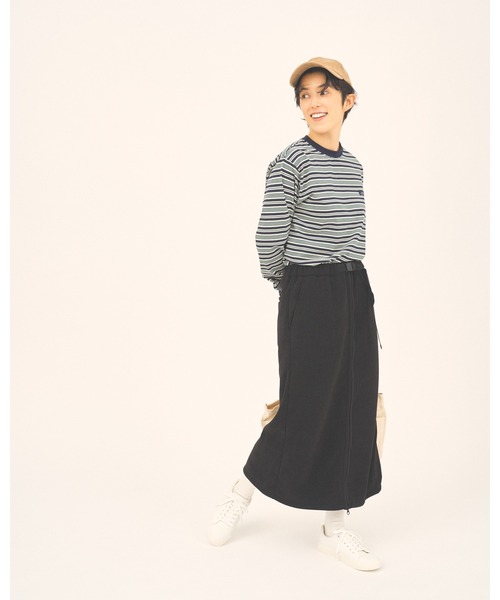 THOUSAND MILE(サウザンドマイル)の「【THOUSAND MILE】KNIT FLEECE FRONT ZIP SKIRT/ニットフリースフロントジップスカート(スカート・レディース・チャコールグレー/ブラック/ライトベージュ/ボルドー/オフホワイト・FREE)」の9枚目の写真