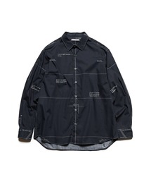 ユニフォームエクスペリメント LINE FLANNEL SHIRT 2 ブラック uniform experiment（ユニフォームエクスペリメント）の「LINE