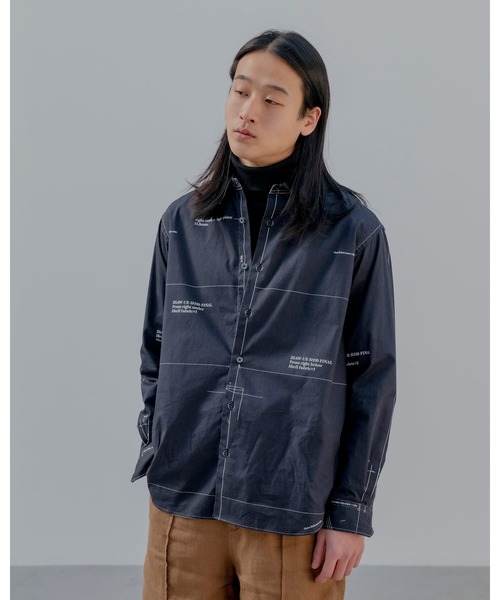 uniform experiment（ユニフォームエクスペリメント）の「MAP-OUT SHIRT（シャツ/ブラウス・メンズ・アイボリー/ブラック・3/2/1/4/5）」の3枚目の写真