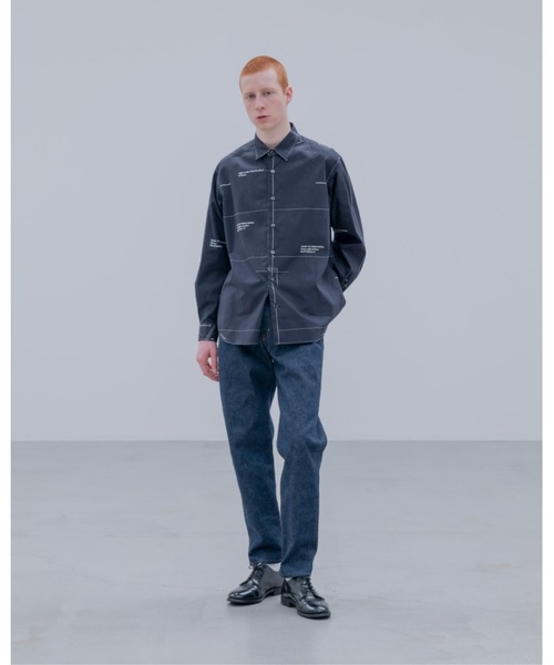 uniform experiment（ユニフォームエクスペリメント）の「MAP-OUT SHIRT（シャツ/ブラウス・メンズ・アイボリー/ブラック・3/2/1/4/5）」の5枚目の写真