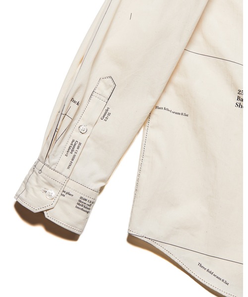 uniform experiment（ユニフォームエクスペリメント）の「MAP-OUT SHIRT（シャツ/ブラウス・メンズ・アイボリー/ブラック・3/2/1/4/5）」の14枚目の写真