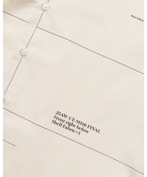 uniform experiment（ユニフォームエクスペリメント）の「MAP-OUT SHIRT（シャツ/ブラウス・メンズ・アイボリー/ブラック・3/2/1/4/5）」の15枚目の写真