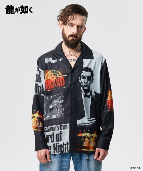 glamb（グラム）の「Cabaret Master Majima Shirt / キャバレーマスターマジマシャツ（シャツ/ブラウス・メンズ・ブラック/マルチ・M/L/XL）」の2枚目の写真