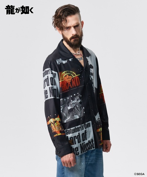 glamb（グラム）の「Cabaret Master Majima Shirt / キャバレーマスターマジマシャツ（シャツ/ブラウス・メンズ・ブラック/マルチ・M/L/XL）」の10枚目の写真