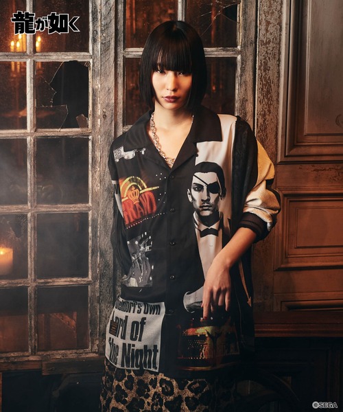 glamb（グラム）の「Cabaret Master Majima Shirt / キャバレーマスターマジマシャツ（シャツ/ブラウス・メンズ・ブラック/マルチ・M/L/XL）」の7枚目の写真