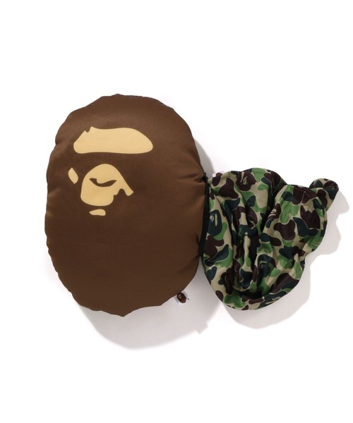アウトドア寝具 BAPE ABC Camo 2way Neck Pillows A BATHING APE】ABC CAMO 2WAY APE HEAD NECK PILLOW TRAVEL (A