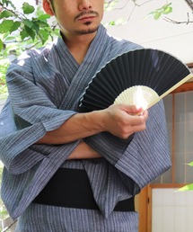 メンズの浴衣（グレー/灰色系・チェック柄）ファッション通販