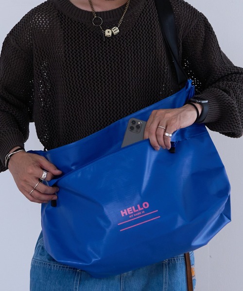 1/2 HALF(ニブンノイチハーフ)の「1/2HALF TARPOLIN MESSENGER Lsize(メッセンジャーバッグ・メンズ・イエロー/オレンジ/レッド/ホワイト/ブルー/ブラック/エメラルド/オリーブ・FREE)」の10枚目の写真