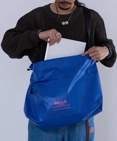 1/2 HALF(ニブンノイチハーフ)の「1/2HALF TARPOLIN MESSENGER Lsize(メッセンジャーバッグ・メンズ・イエロー/オレンジ/レッド/ホワイト/ブルー/ブラック/エメラルド/オリーブ・FREE)」の9枚目の写真
