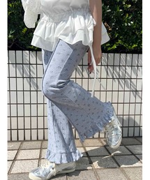 パンツ（グレー/灰色系・花柄・ボタニカル柄）ファッション通販