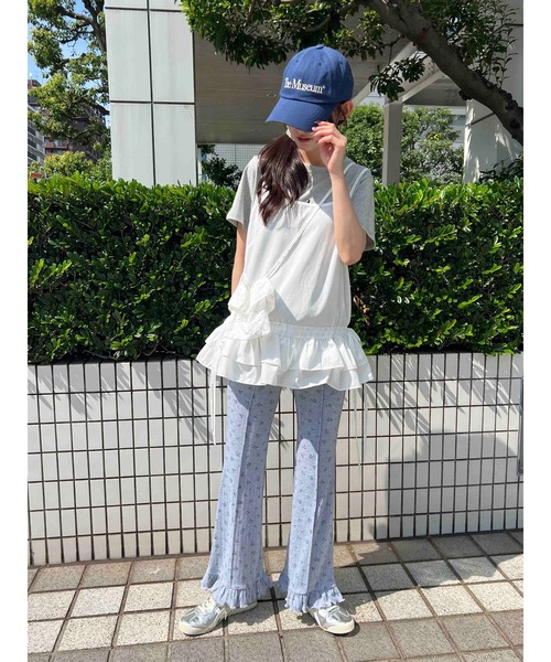 WC(ダブル シー)の「《2025新作》リトルフラワーフリルフレアパンツ(その他パンツ・レディース・ピンク/グレー/アイボリー・FREE)」の20枚目の写真