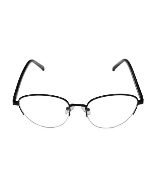 Chikashitsu +(チカシツプラス)の「【Chikashitsu +】fox frame eyeglasses / 【チカシツプラス】フォックスフレームアイグラス(メガネ・メンズ・ブラック/シルバー系その他2・ONE SIZE)」の1枚目の写真