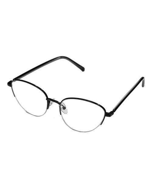 Chikashitsu +(チカシツプラス)の「【Chikashitsu +】fox frame eyeglasses / 【チカシツプラス】フォックスフレームアイグラス(メガネ・メンズ・ブラック/シルバー系その他2・ONE SIZE)」の6枚目の写真