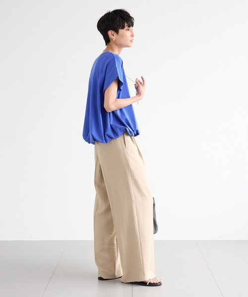 BARNYARDSTORM（バンヤードストーム）の「BARNYARDSTORM / フィラメントツイルワイドパンツ / ハンドウォッシャブル《 セットアップ対応 》（スラックス・レディース・ベージュ/カーキ/ブラック・S/L/M）」の17枚目の写真