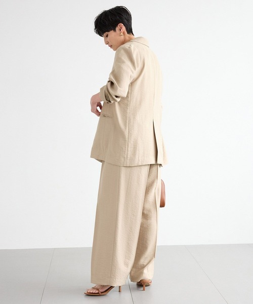 BARNYARDSTORM（バンヤードストーム）の「BARNYARDSTORM / フィラメントツイルワイドパンツ / ハンドウォッシャブル《 セットアップ対応 》（スラックス・レディース・ベージュ/カーキ/ブラック・S/L/M）」の22枚目の写真