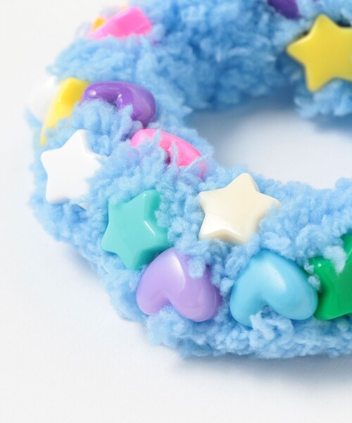 Ray BEAMS(レイビームス)の「ポップ フラッフィー シュシュ(その他ヘアアクセサリー・レディース・グレー/サックスブルー・ONE SIZE)」の4枚目の写真