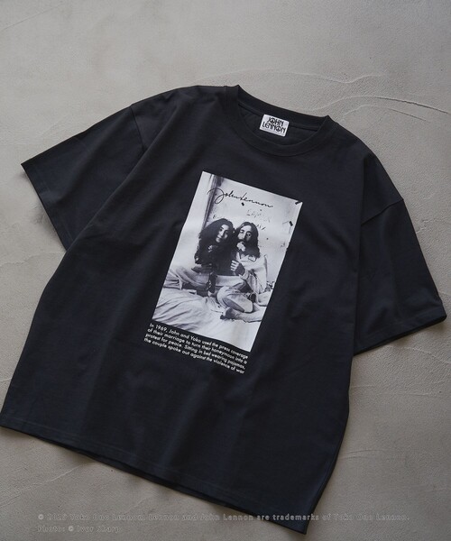 coen(コーエン)の「JOHN LENNON(ジョン レノン )別注Tシャツ(Tシャツ/カットソー・メンズ・ブラック/ライトブルー/その他1/ホワイト・S/M/L/XL)」の2枚目の写真