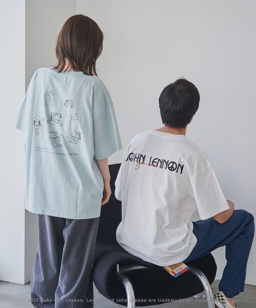 coen(コーエン)の「JOHN LENNON(ジョン レノン )別注Tシャツ(Tシャツ/カットソー・メンズ・ブラック/ライトブルー/その他1/ホワイト・S/M/L/XL)」の5枚目の写真