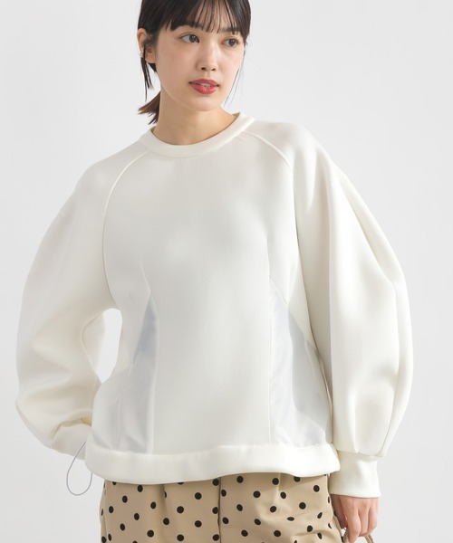 PICCIN(ピッチン)の「コンビプルオーバー(Tシャツ/カットソー・レディース・ブラック/オフホワイト・M)」の2枚目の写真