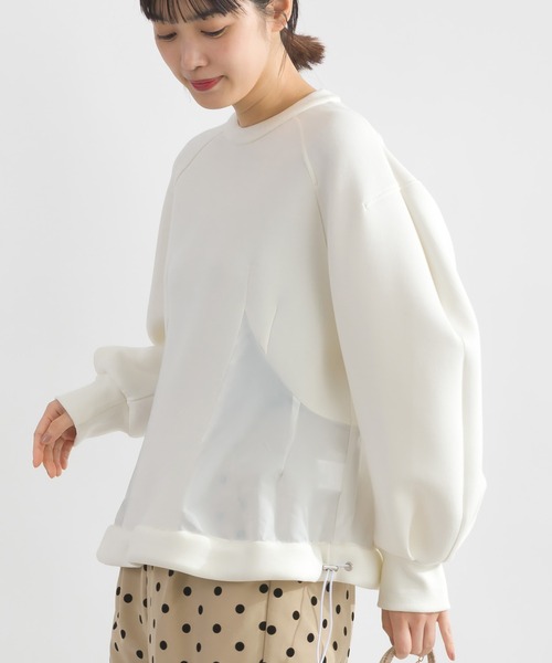 PICCIN(ピッチン)の「コンビプルオーバー(Tシャツ/カットソー・レディース・ブラック/オフホワイト・M)」の4枚目の写真