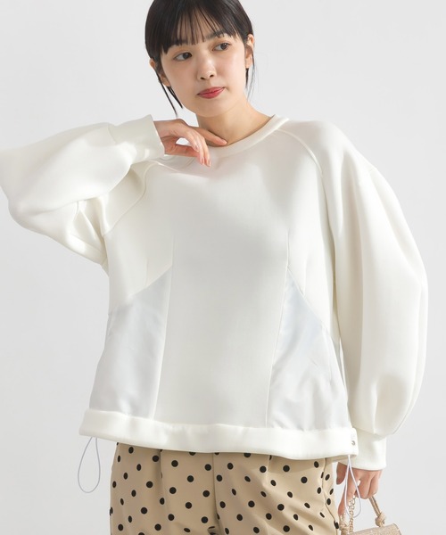 PICCIN(ピッチン)の「コンビプルオーバー(Tシャツ/カットソー・レディース・ブラック/オフホワイト・M)」の3枚目の写真
