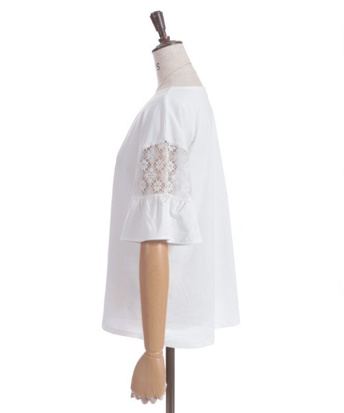 axes femme(アクシーズファム)の「接触冷感レース切替袖プルオーバー(Tシャツ/カットソー・レディース・ラベンダー/ホワイト/ブラック/ブルーグリーン・FREE)」の17枚目の写真
