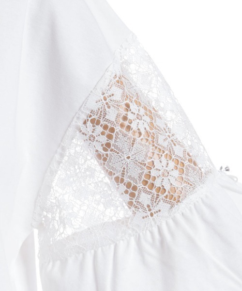 axes femme(アクシーズファム)の「接触冷感レース切替袖プルオーバー(Tシャツ/カットソー・レディース・ラベンダー/ホワイト/ブラック/ブルーグリーン・FREE)」の20枚目の写真