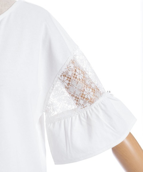 axes femme(アクシーズファム)の「接触冷感レース切替袖プルオーバー(Tシャツ/カットソー・レディース・ラベンダー/ホワイト/ブラック/ブルーグリーン・FREE)」の21枚目の写真