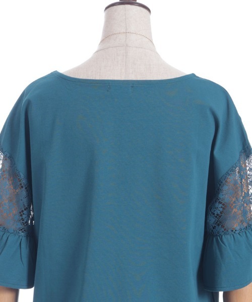 axes femme(アクシーズファム)の「接触冷感レース切替袖プルオーバー(Tシャツ/カットソー・レディース・ラベンダー/ホワイト/ブラック/ブルーグリーン・FREE)」の6枚目の写真