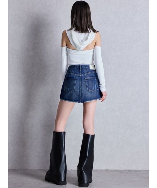 GYDA(ジェイダ)の「GGフードショルダーオープンデザインショートトップス(Tシャツ/カットソー・レディース・オフホワイト/グレー/ブラック・FREE)」の7枚目の写真