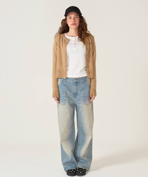 TINA:JOJUN スーパーローライズストレートデニムパンツ スーパー ローライズ ストレート デニムパンツ TINA：JOJUN（デニム