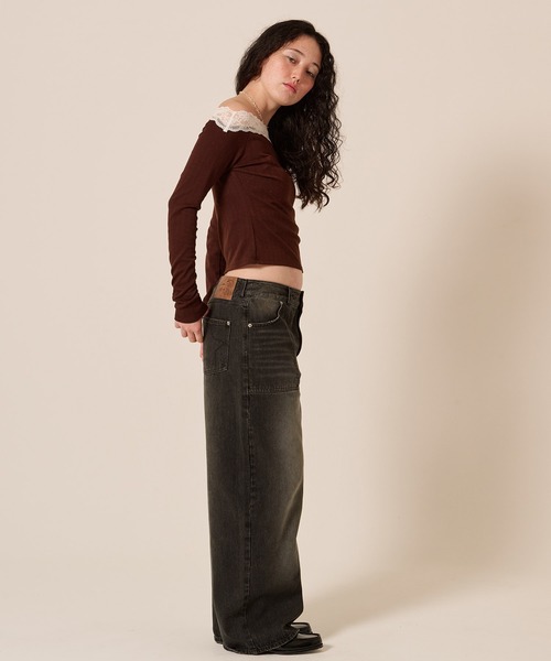 TINA：JOJUN（ティーナジョジュン）の「スーパー ローライズ ストレート デニムパンツ TINA：JOJUN（デニムパンツ・レディース・ブルー・M/S/XS）」の18枚目の写真