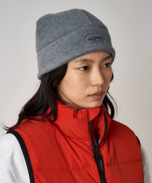 Gramicci（グラミチ）の「THERMAL FLEECE BEANIE｜ サーマル フリース ビーニー UNISEX（ニットキャップ/ビーニー・メンズ・ブラック/ヘザーグレー/グリーン系その他・FREE）」の3枚目の写真