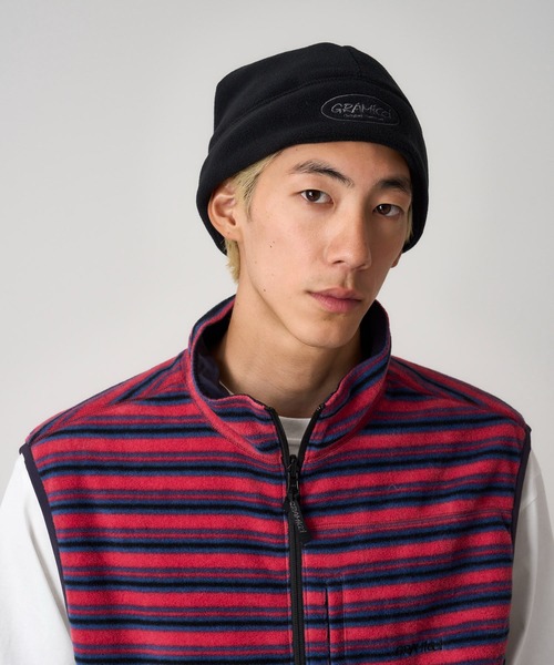 Gramicci（グラミチ）の「THERMAL FLEECE BEANIE｜ サーマル フリース ビーニー UNISEX（ニットキャップ/ビーニー・メンズ・ブラック/ヘザーグレー/グリーン系その他・FREE）」の2枚目の写真
