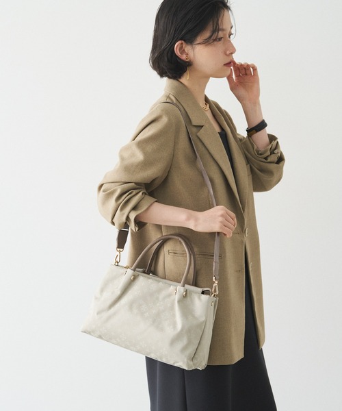 russet(ラシット)の「【撥水】ナイロンジャガード三層2WAYミニトートバッグ(トートバッグ・レディース・ブラウン系その他/キナリ/ライトグレー/ブラック/ブラック×ブルー/ベージュ・FREE)」の8枚目の写真