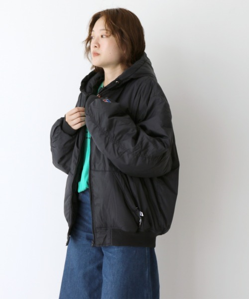 Russell Athletic(ラッセルアスレティック)の「【RUSSELL ATHLETIC/ラッセル アスレチック】ナイロンパファージップジャケット / 中綿ジャケット【WEB限定】(ブルゾン・レディース・カーキ/ブラック・フリー)」の5枚目の写真