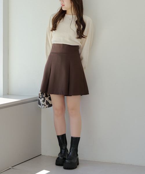 continuer de NICE CLAUP（コンティニューデナイスクラップ）の「リボン+キャミセットニット（ニット/セーター・レディース・オフホワイト/トップグレー/ブラック/ピンク/ブラウン/ブルー・FREE）」の11枚目の写真