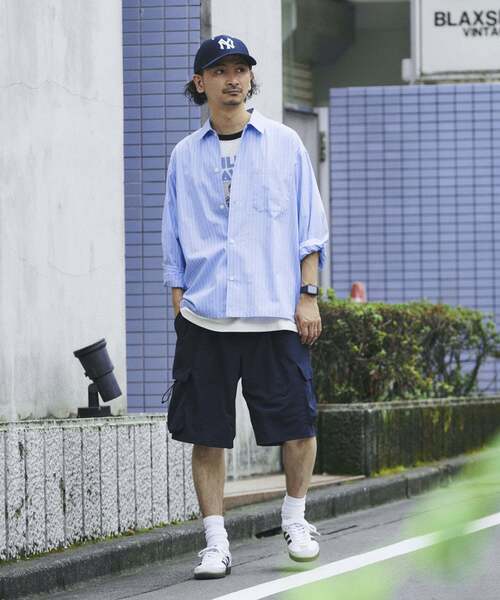 JOURNAL STANDARD relume（ジャーナルスタンダード　レリューム）の「JAMES FABRIC / ジェームスファブリック ブルーハケメ ライトウェイトシャツ（シャツ/ブラウス・メンズ・クリアブルー/ブルー系その他/ブルー・MEDIUM/LARGE）」の4枚目の写真