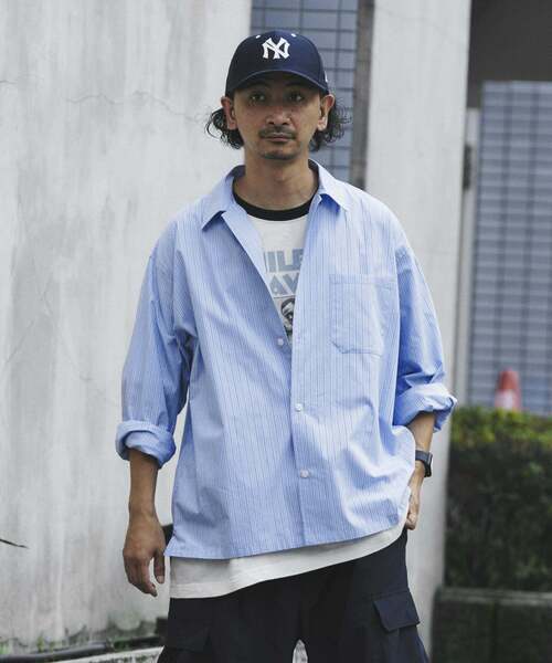 JOURNAL STANDARD relume（ジャーナルスタンダード　レリューム）の「JAMES FABRIC / ジェームスファブリック ブルーハケメ ライトウェイトシャツ（シャツ/ブラウス・メンズ・クリアブルー/ブルー系その他/ブルー・MEDIUM/LARGE）」の11枚目の写真