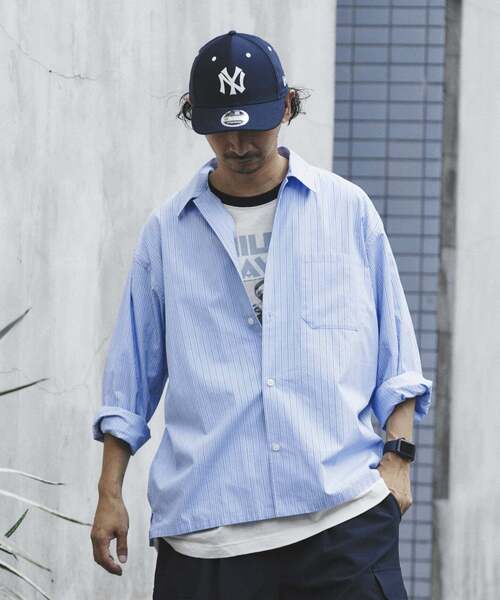 JOURNAL STANDARD relume（ジャーナルスタンダード　レリューム）の「JAMES FABRIC / ジェームスファブリック ブルーハケメ ライトウェイトシャツ（シャツ/ブラウス・メンズ・クリアブルー/ブルー系その他/ブルー・MEDIUM/LARGE）」の12枚目の写真