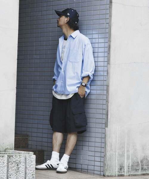 JOURNAL STANDARD relume（ジャーナルスタンダード　レリューム）の「JAMES FABRIC / ジェームスファブリック ブルーハケメ ライトウェイトシャツ（シャツ/ブラウス・メンズ・クリアブルー/ブルー系その他/ブルー・MEDIUM/LARGE）」の17枚目の写真