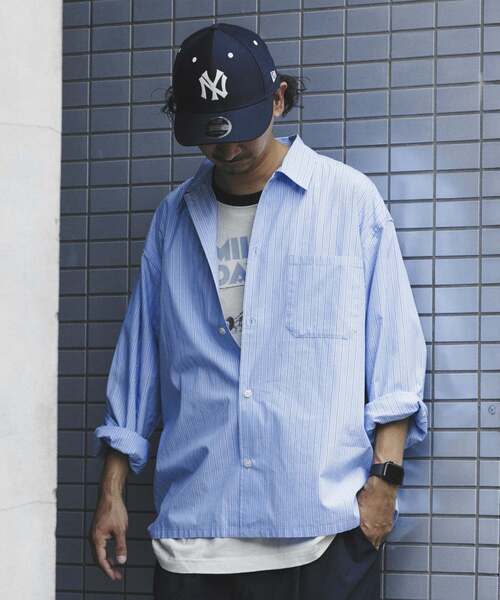 JOURNAL STANDARD relume（ジャーナルスタンダード　レリューム）の「JAMES FABRIC / ジェームスファブリック ブルーハケメ ライトウェイトシャツ（シャツ/ブラウス・メンズ・クリアブルー/ブルー系その他/ブルー・MEDIUM/LARGE）」の19枚目の写真