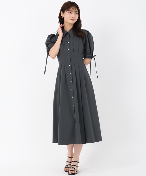 MISCH MASCH（ミッシュマッシュ）の「袖リボンパフスリーブシャツワンピース（ワンピース・レディース・チャコールグレー/イエロー/モカ・S/M）」の12枚目の写真