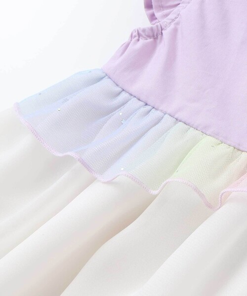 SLAP SLIP（スラップスリップ）の「【ケアベア×SLAP SLIP】肩フリル裾プリントチュニック(80~130cm)（シャツ/ブラウス・キッズ・パープル/ピンク・120cm/130cm/100cm/80ｃｍ/110cm/90cm）」の6枚目の写真