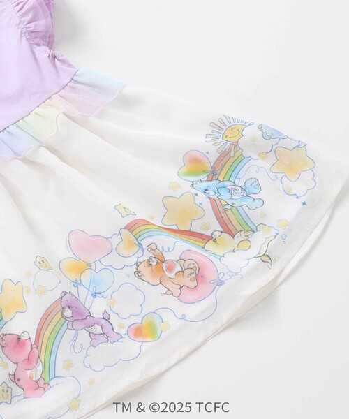 SLAP SLIP（スラップスリップ）の「【ケアベア×SLAP SLIP】肩フリル裾プリントチュニック(80~130cm)（シャツ/ブラウス・キッズ・パープル/ピンク・120cm/130cm/100cm/80ｃｍ/110cm/90cm）」の8枚目の写真