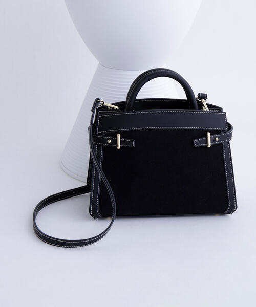 NATURAL BEAUTY BASIC（ナチュラルビューティーベーシック）の「◇【Oggi掲載】トリムティームバッグ（ハンドバッグ・レディース・ブラウン系その他/ブラック・ﾌﾘ-）」の4枚目の写真