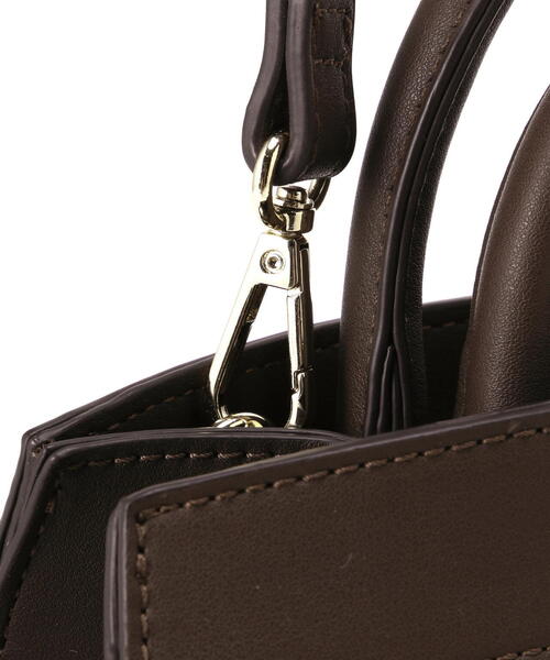 NATURAL BEAUTY BASIC（ナチュラルビューティーベーシック）の「◇【Oggi掲載】トリムティームバッグ（ハンドバッグ・レディース・ブラウン系その他/ブラック・ﾌﾘ-）」の10枚目の写真
