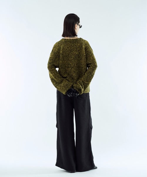 seytoサイズ3 / アーガイルメランジVネックニット セール】Argyle melange V-neck knit / アーガイルメランジVネック