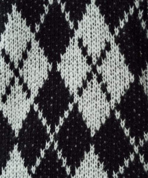 seyto（セイト）の「Argyle melange V-neck knit / アーガイルメランジVネックニット（ニット/セーター・メンズ・ブラック/イエロー・3/2）」の17枚目の写真