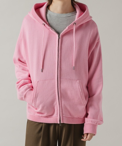 CASPER JOHN（キャスパージョン）の「Knit parka/ニットパーカー（パーカー・メンズ・レッド/ブラック/カーキ/グレー/チャコールグレー/ブルー/パープル/ブラウン/サックスブルー/ミント/ホワイト/ピンク・X-SMALL/SMALL/MEDIUM/LARGE）」の11枚目の写真